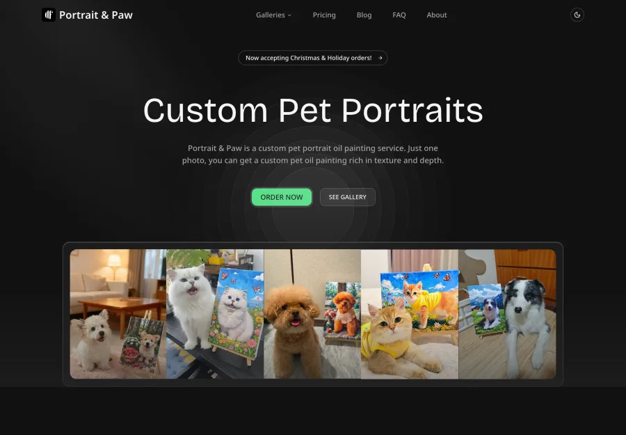 Portrait & Paw 项目页面截图